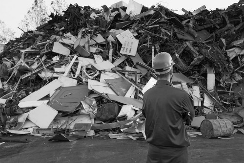 Skip container delivered for waste management in Hoxton