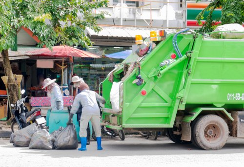 Professional waste removal services at a Hoxton construction site